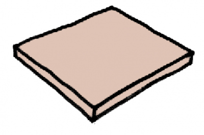 Dlažba Ardoise - růžová - čtvercový díl 500x500x25mm, 1m2