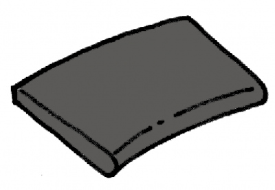 Dlažba Louisiane - tmavě šedá - dlaždice s rádiusem R1500 Int. - 1ks