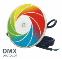 LED žárovka Flat RGB plochá 55W - DMX